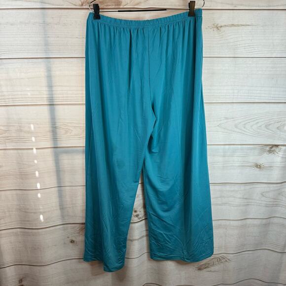 Vintage Salon Studio Blue Elastic Waist Band Wide Leg Pull On Pants Size XLP - Picture 3 of 6